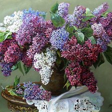 Схема вышивки «Букет сирени»