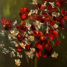 Схема вышивки «вечерний букет»