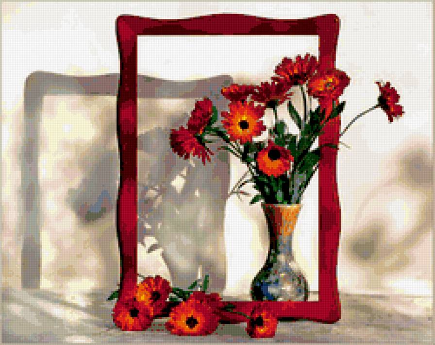 натюрморт - цветы, лето, букет, натюрморт, ноготки - предпросмотр