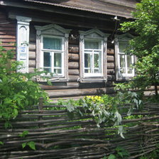 Схема вышивки «домик в деревне»