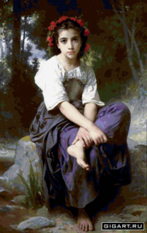 №398321 - люди, природа, живопись, портрет, девушка - предпросмотр
