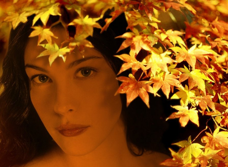 Арвен в осенних листьях - оригинал