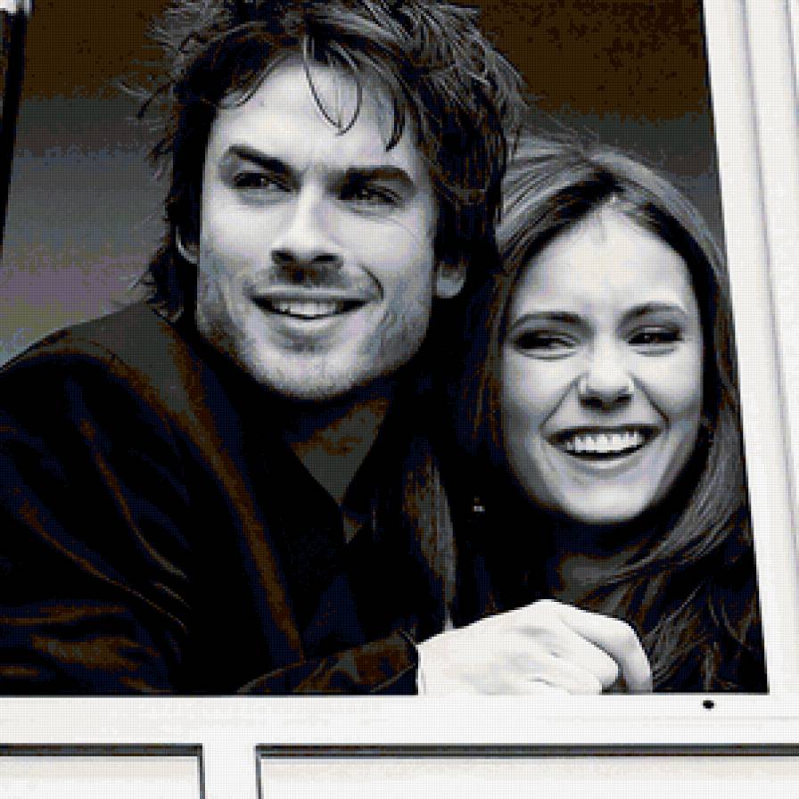 Иен Сомерхолдер и Нина Добрев - мужчина, нина добрев, дневники вампира, портрет, иен сомерхолдер - предпросмотр