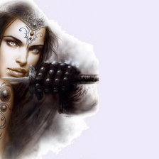 Схема вышивки «девушка-воин»