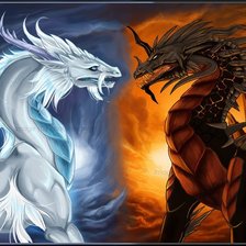 Схема вышивки «драконы»