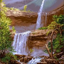 Схема вышивки «водопад»