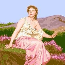 Схема вышивки «женский образ в живописи»