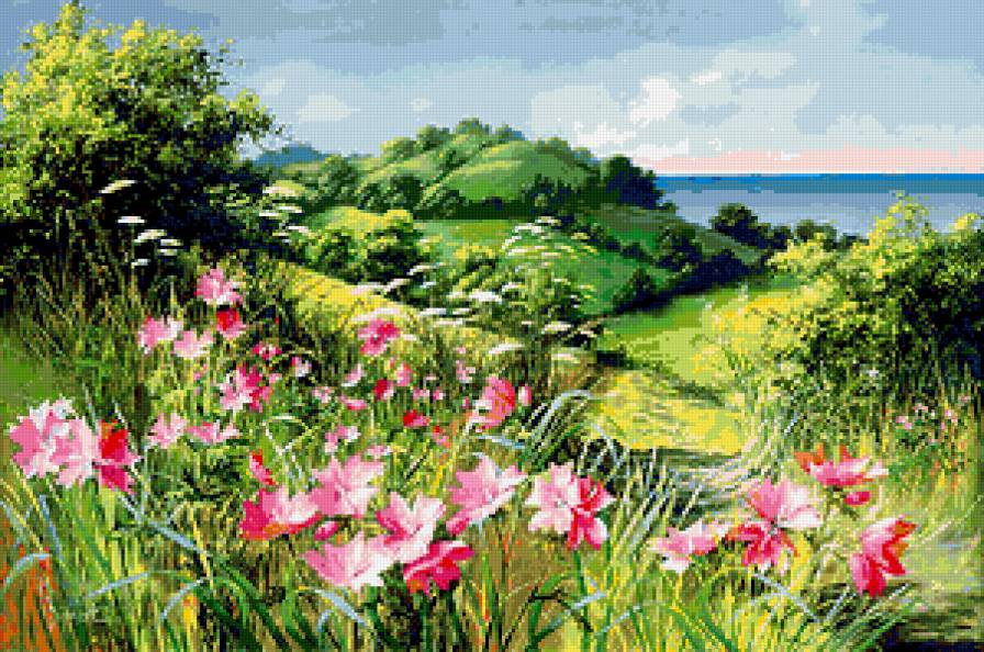 Серия "Полевые цветы" - цветы, поле, пейзаж, лето - предпросмотр