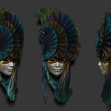 Схема вышивки «Венецианская маска»