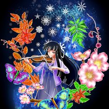 Схема вышивки «Скрипачка»