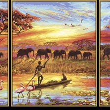 Схема вышивки «африканский пейзаж»