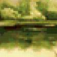 Предпросмотр схемы вышивки «Пейзаж, березы, река» (№399148)