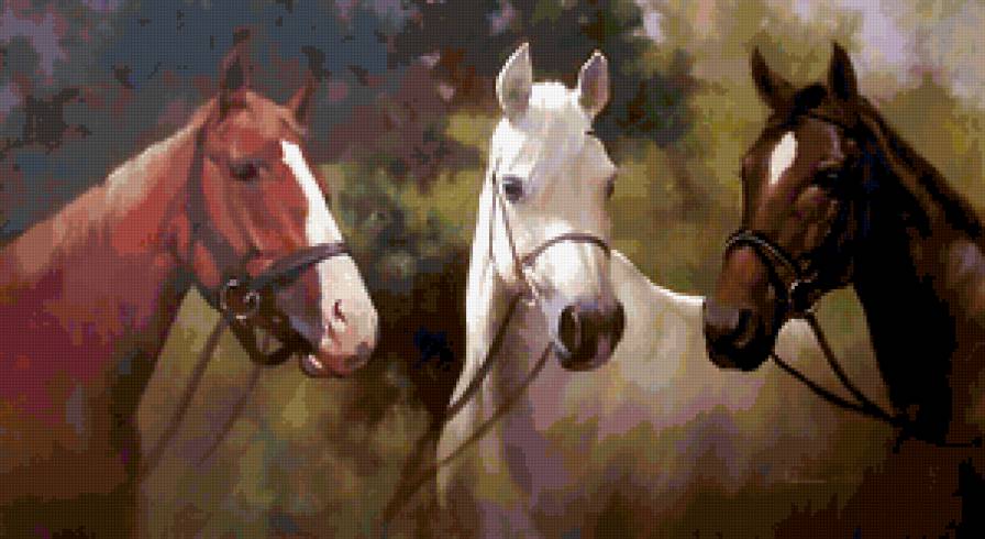 Автор Spartaco Lombardo - живопись, лошади, кони - предпросмотр