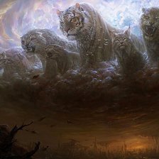 Схема вышивки «небесные силы»