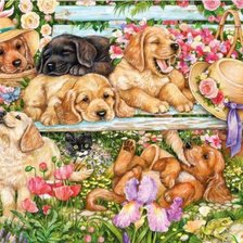 Схема вышивки «домашние любимцы»