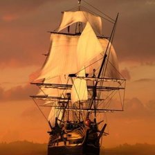 Схема вышивки «корабль»