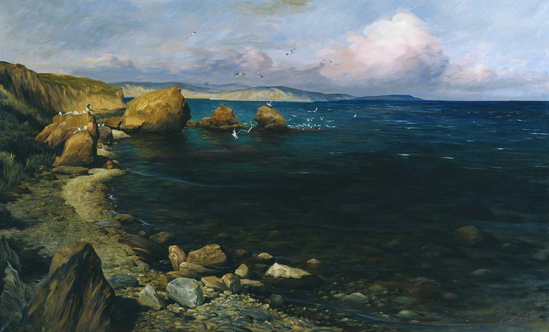 №399753 - берег, пейзаж, море, природа, живопись - оригинал