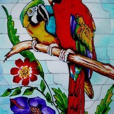 Схема вышивки «экзотические птицы»