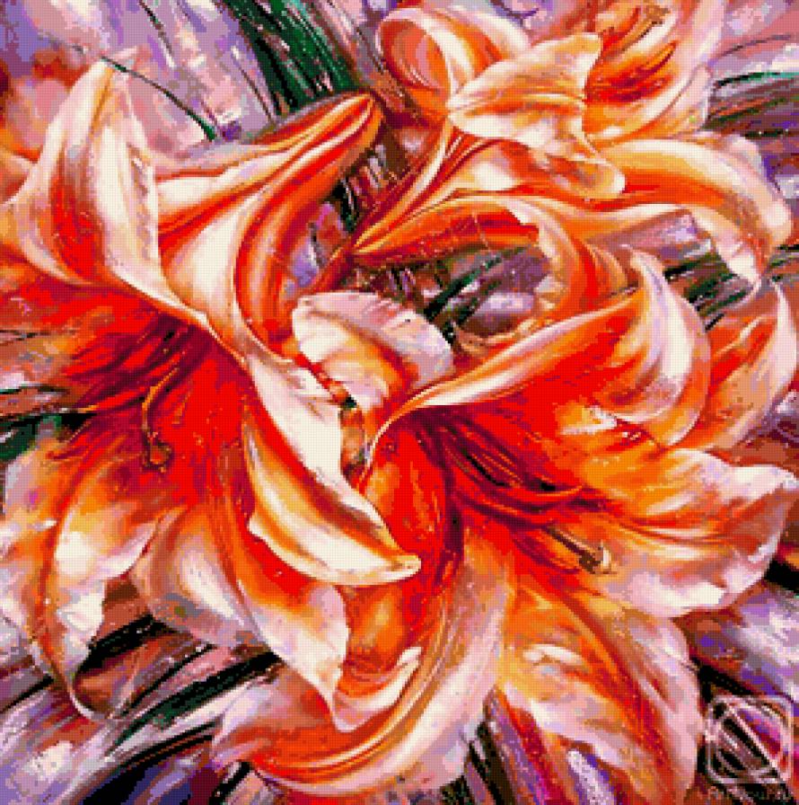 Серия "Букет" - букет, лилии, цветы - предпросмотр