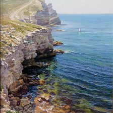 Схема вышивки «море»