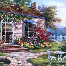 Схема вышивки «Уютный дворик»