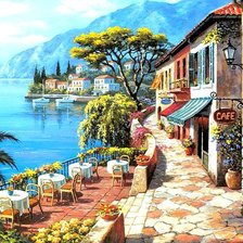 Схема вышивки «Город у моря»