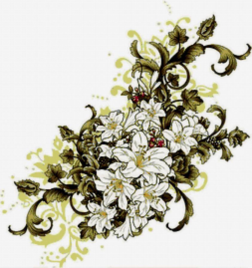 белые лилии - лилии - предпросмотр