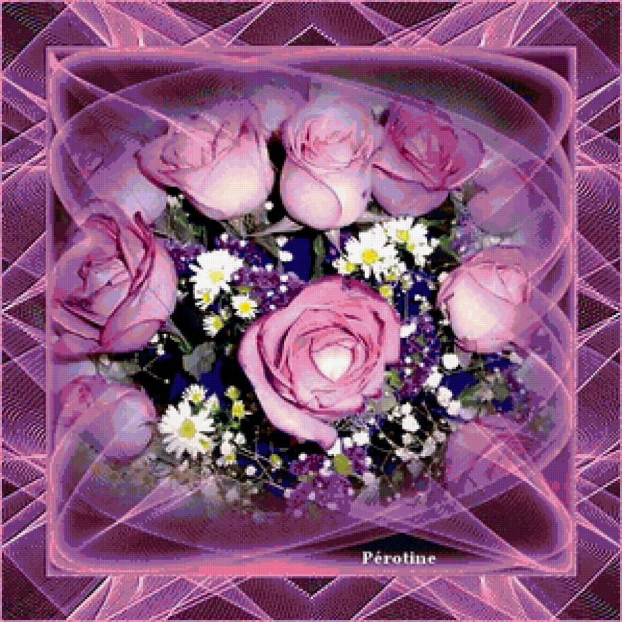 №400229 - букет, подушка, розы, цветы - предпросмотр