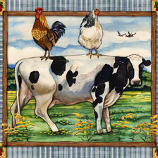 Схема вышивки «деревенские мотивы»