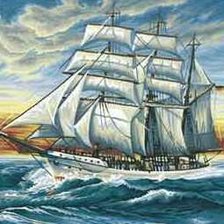 Схема вышивки «парусник»