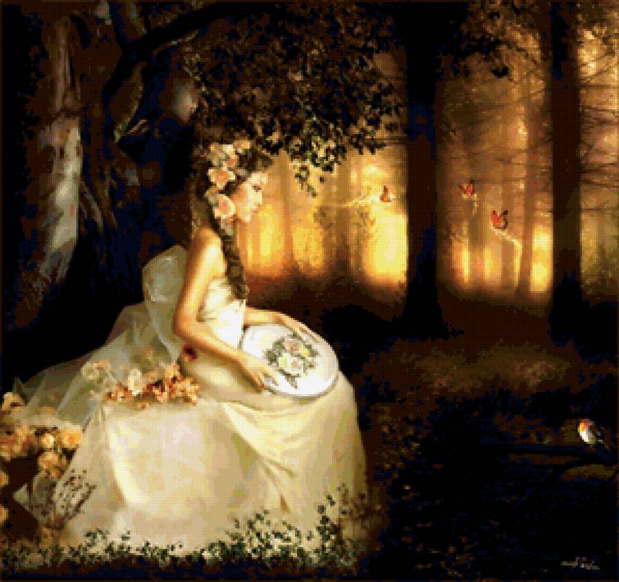 Вышивальщица - женский образ, женщина, девушка - предпросмотр