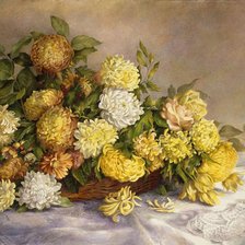 Схема вышивки «Хризантемы»