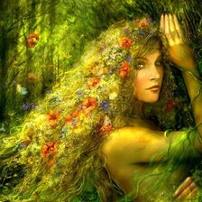 Схема вышивки «Девушка-лето»