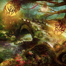 Схема вышивки «Сказочный мостик»