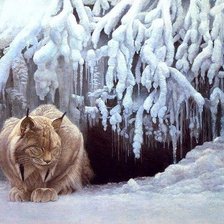 Схема вышивки «Рысь»