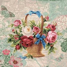 Схема вышивки «корзина с цветами»