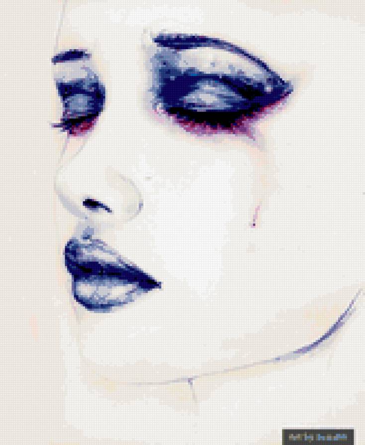 Лицо - синий, лицо - предпросмотр