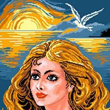 Схема вышивки «в лучах заката»