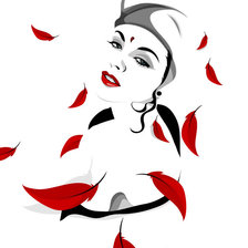 Схема вышивки «девушка»