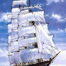 Схема вышивки «парусник»