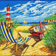 Схема вышивки «вид на море»