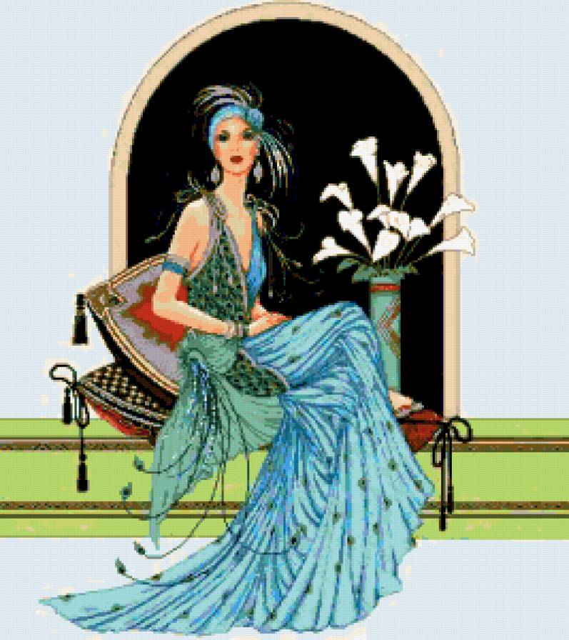 в стиле ретро - мода, ретро, дама - предпросмотр