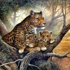 Схема вышивки «Семья на отдыхе»