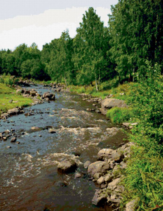 №400919 - деревья, природа, пейзаж, река - предпросмотр