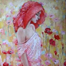 Схема вышивки «девушка,»