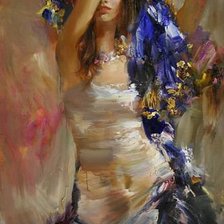 Схема вышивки «девушка,»