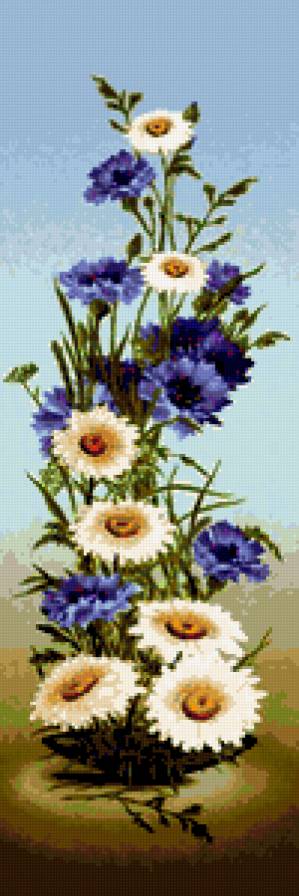 полевые цветы - цветы, ромашки, васильки - предпросмотр