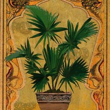 Схема вышивки «пальма в кашпо»