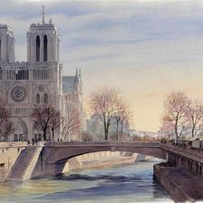 Схема вышивки «Собор Парижской Богоматери»