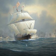 Схема вышивки «Морское сражение»